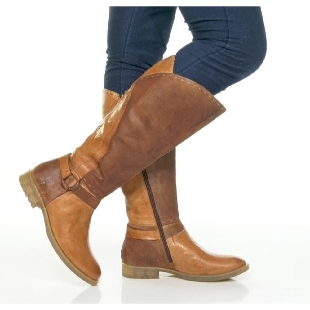 Roan By Bed Stu Women's Karolus Harness Riding Knee High Leather Boots  Size 7